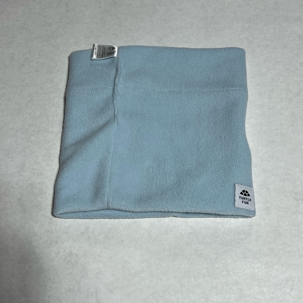 Light Blue Turtle Fur Neck Gaiter.